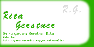 rita gerstner business card
